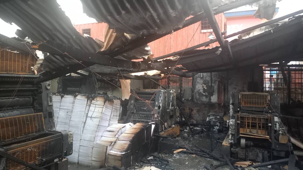 Fire destroys printing press in Kokomlemle