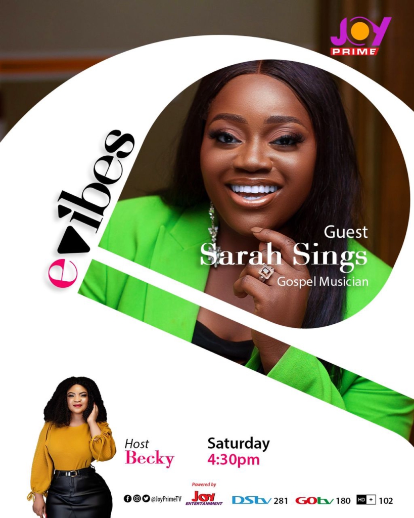 E Vibes to host gospel musician Sarah Sings on her journey E Vibes to host gospel musician Sarah Sings on her journey