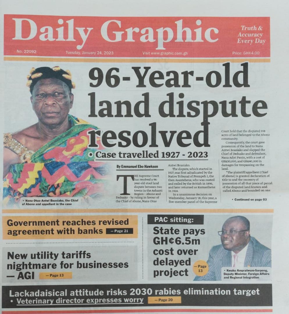 Today's front pages: Tuesday, January 24, 2023