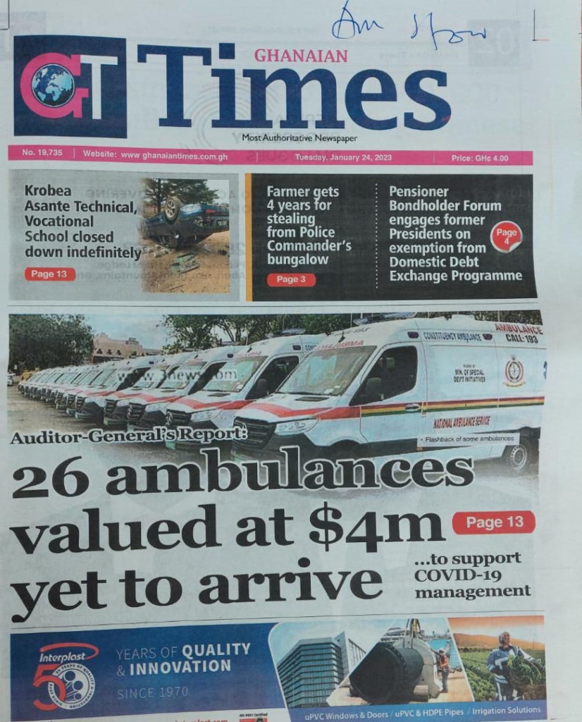 Today's front pages: Tuesday, January 24, 2023