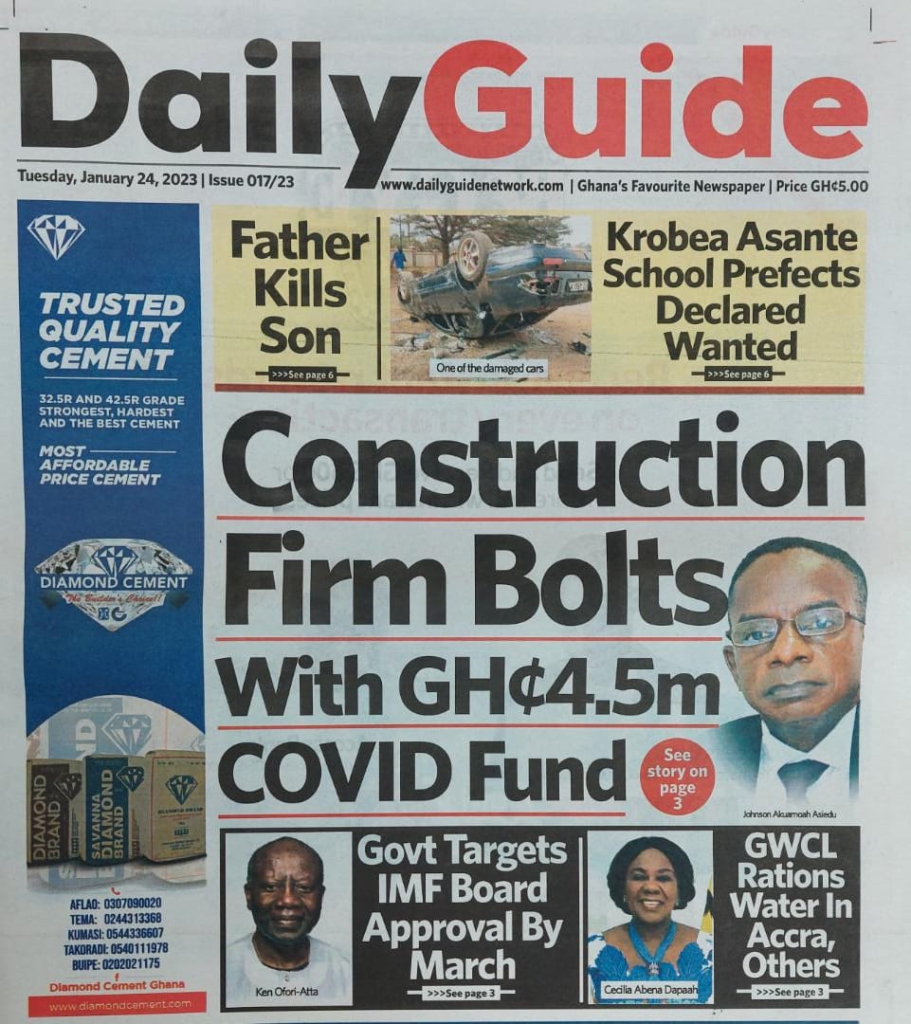 Today's front pages: Tuesday, January 24, 2023
