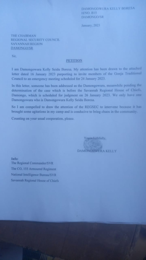 Tension in Damongo as REGSEC readies to announce verdict on chieftaincy dispute