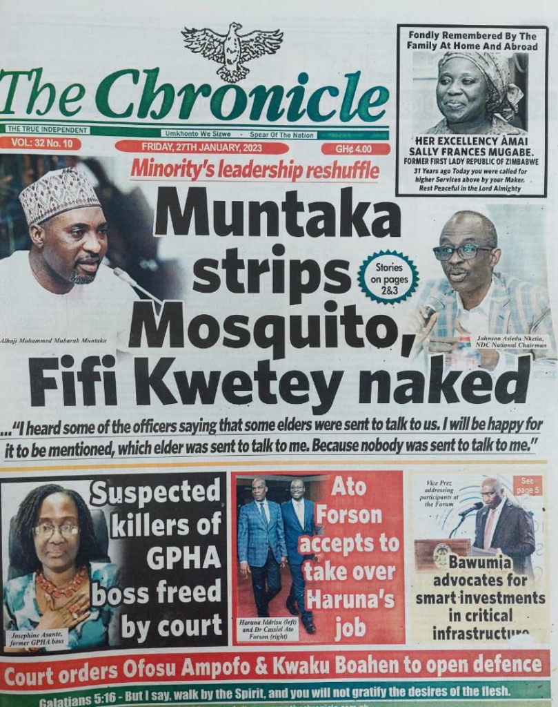 Today's front pages: Friday, January 27, 2023 Today's front pages: Friday, January 27, 2023