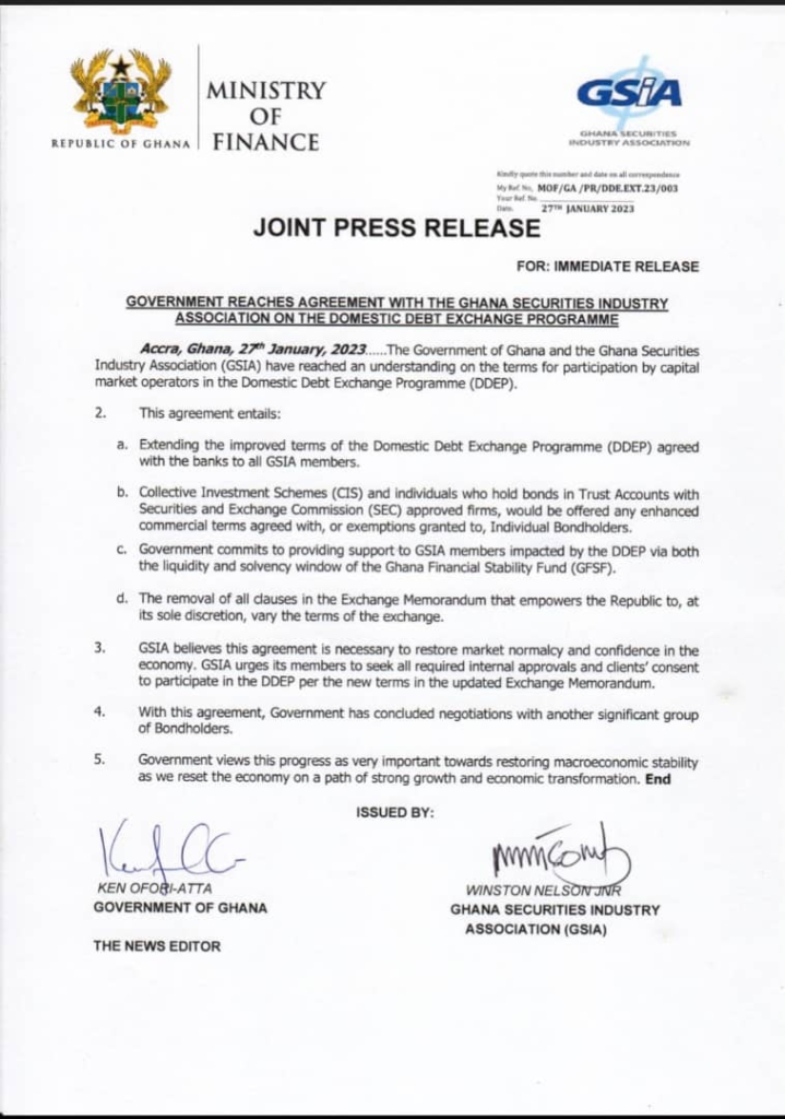 Government reaches deal with Securities Industry Association to sign up for Domestic Debt Exchange Government reaches deal with Securities Industry Association to sign up for Domestic Debt Exchange