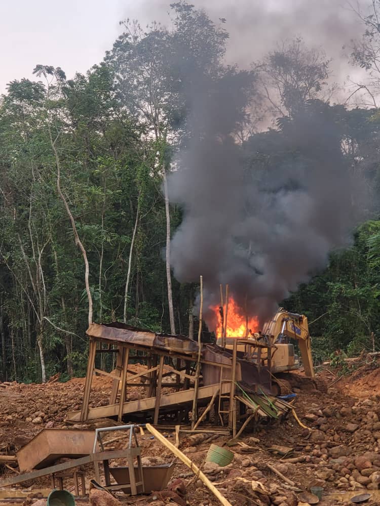 Forestry Commission demobilises excavator in Atewa Forest