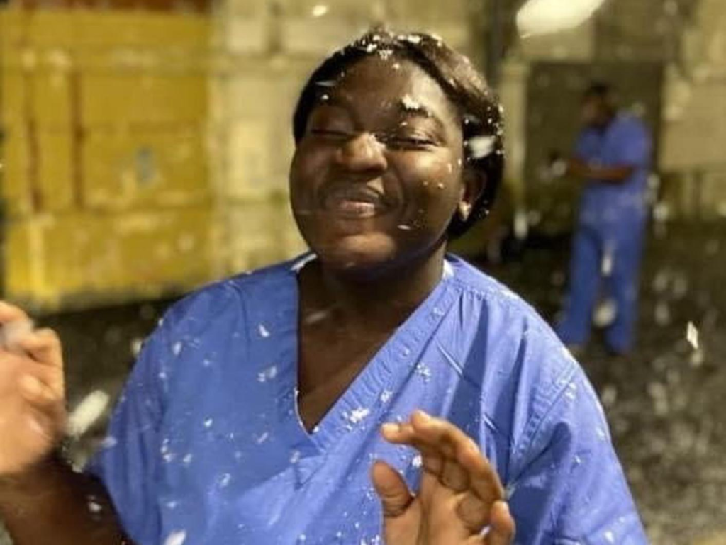 Joy of Ghanaian nurses in Belfast as they see snow for the very first time