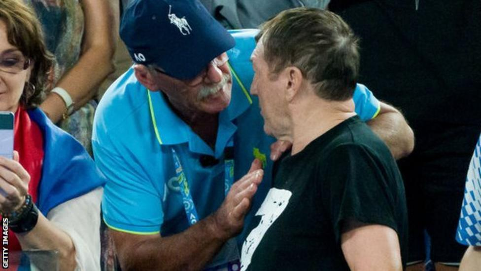 Australian Open: Four spectators questioned after Russia flags waved