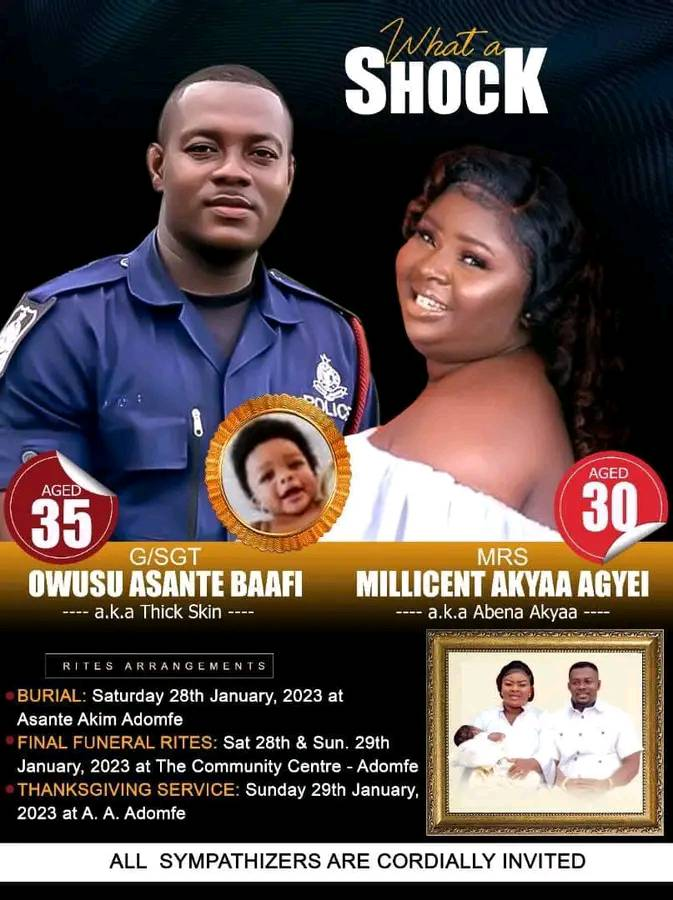 Adomfe goes sombre as cop, family killed in fire are buried