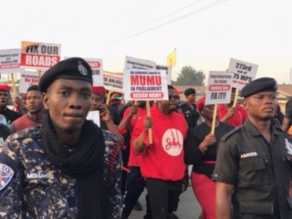 Oforikrom residents demonstrate over death trap bridge, poor road condition Oforikrom residents demonstrate over death trap bridge, poor road condition