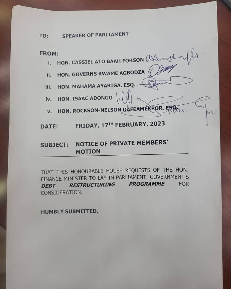 Minority MPs file motion to compel Finance Minister to submit DDEP to Parliament for approval Minority MPs file motion to compel Finance Minister to submit DDEP to Parliament for approvalÂ