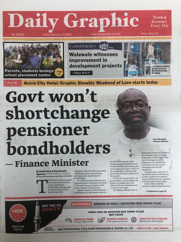 Today’s front pages: Friday, February 17, 2023 Today’s front pages: Friday, February 17, 2023