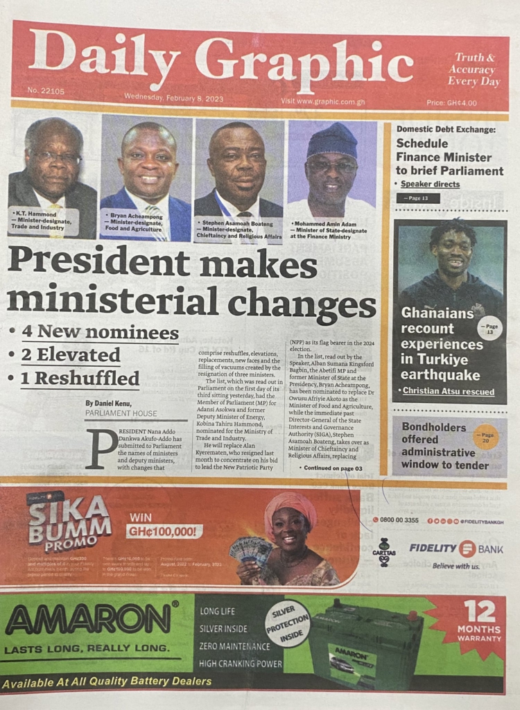 Today’s front pages: Wednesday, February 8, 2023 Today’s front pages: Wednesday, February 8, 2023