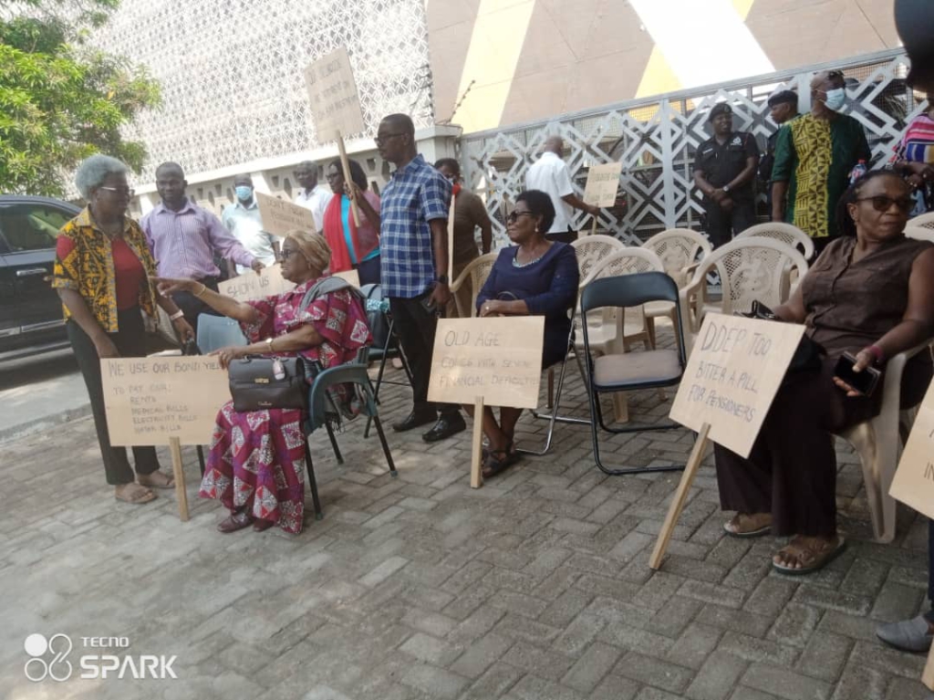 Former Chief Justice Sophia Akuffo joins pensioners' protest against inclusion in Domestic Debt Exchange