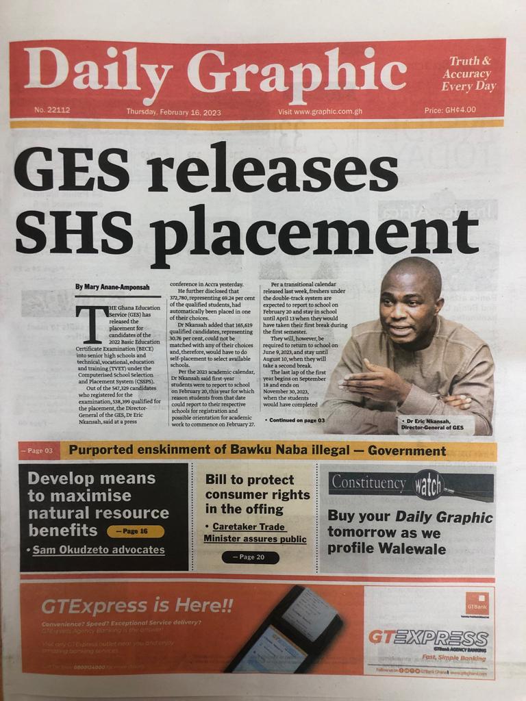 Today's front pages: Thursday, February 16, 2023 Today's front pages: Thursday, February 16, 2023
