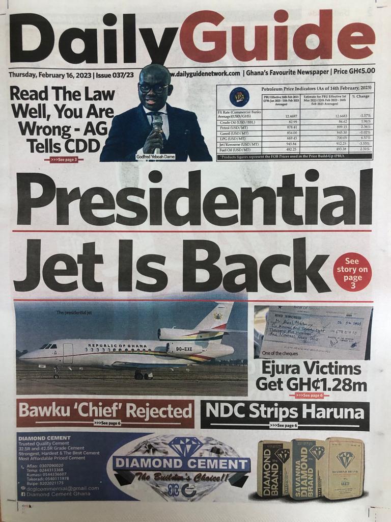 Today's front pages: Thursday, February 16, 2023 Today's front pages: Thursday, February 16, 2023