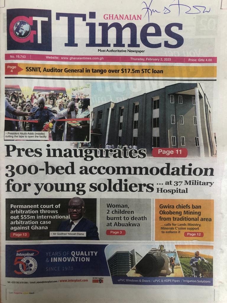 Today's front pages: Thursday, February 2, 2023 Today's front pages: Thursday, February 2, 2023
