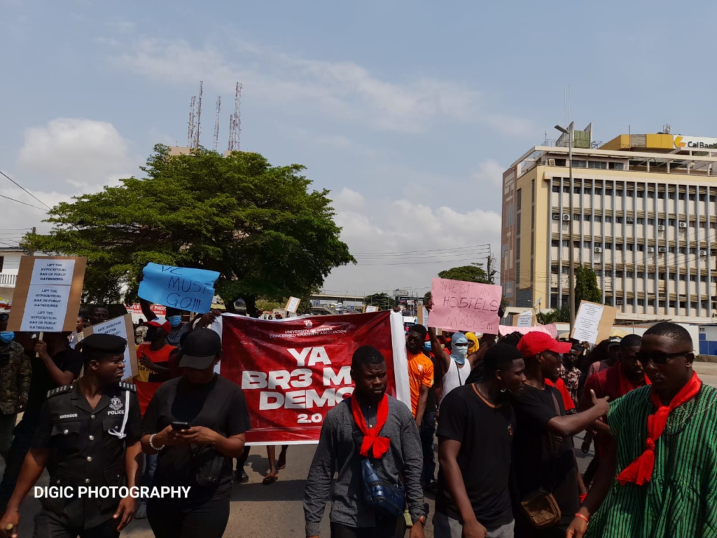 Concerned UG Students embark on 'Ya Br3 Mo' Demo Concerned UG Students embark on 'Ya Br3 Mo' Demo