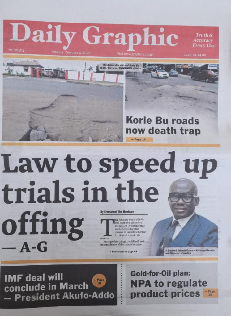 Today’s front pages: Monday, February 6, 2023 Today’s front pages: Monday, February 6, 2023