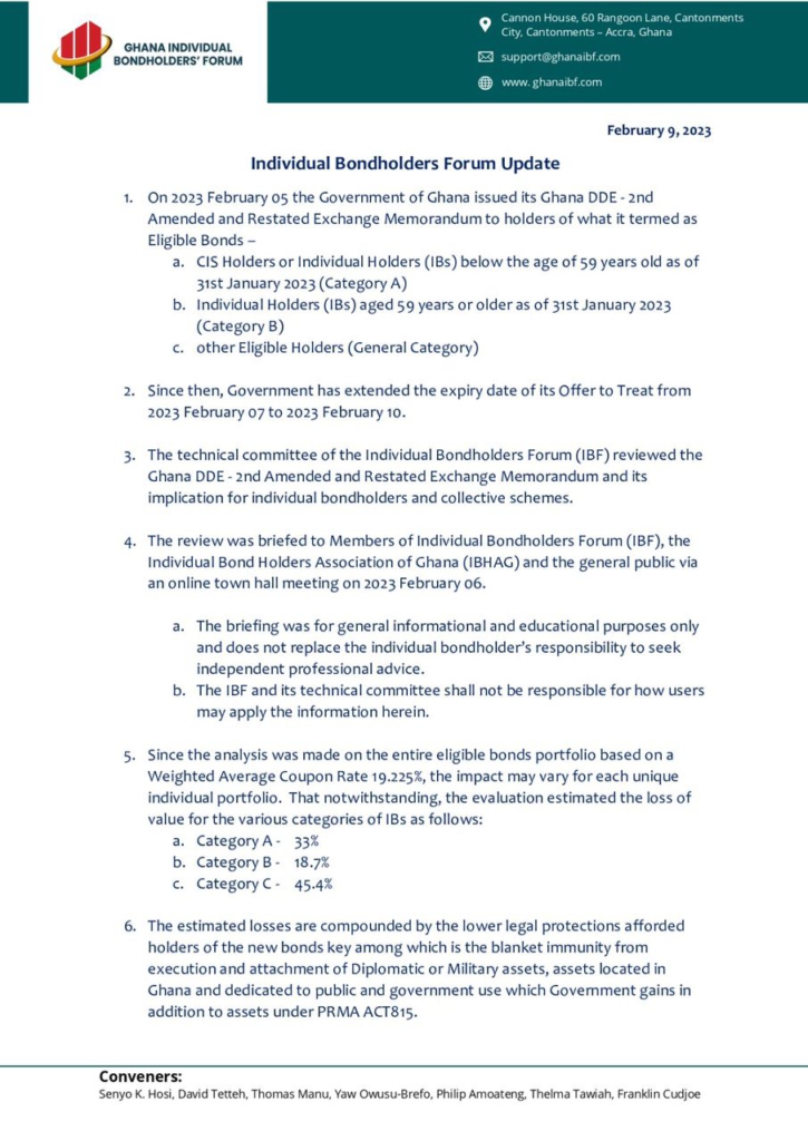 DDEP: Self-exempt, refrain from trading bonds – IBF to individual bondholders