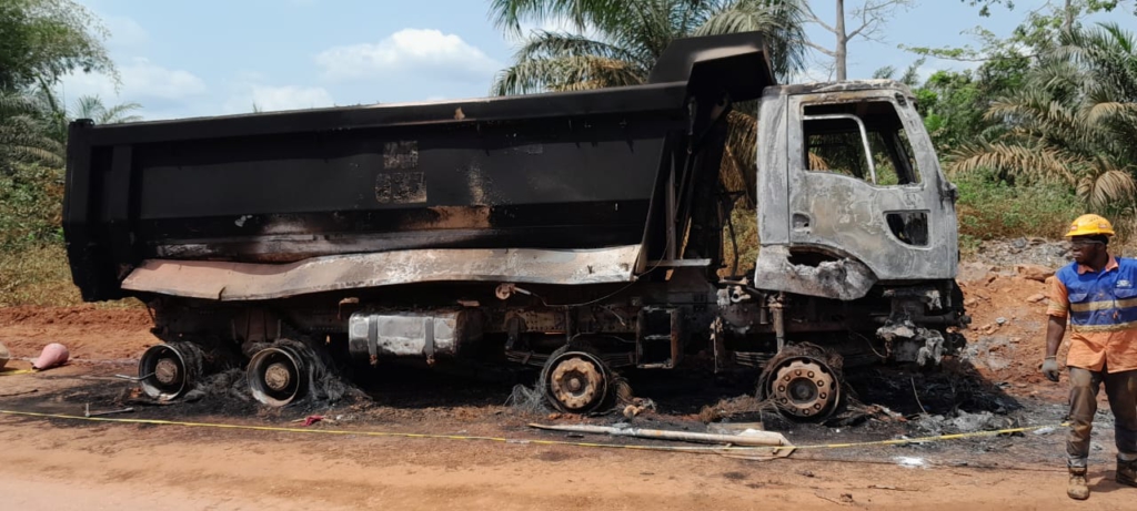 'Galamseyer' shot, tipper truck burnt in renewed clash at Asanko Mines