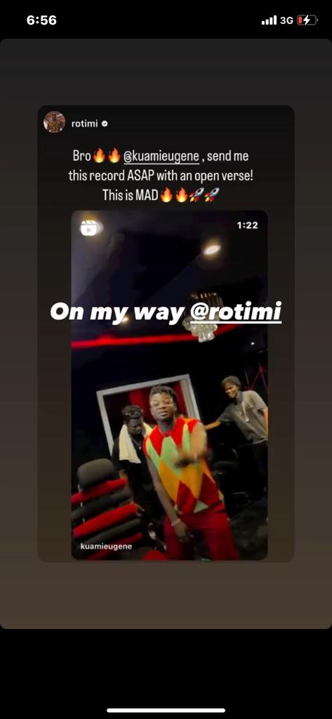 American singer Rotimi reaches out to Kuami Eugene for collaboration American singer Rotimi reaches out to Kuami Eugene for collaboration