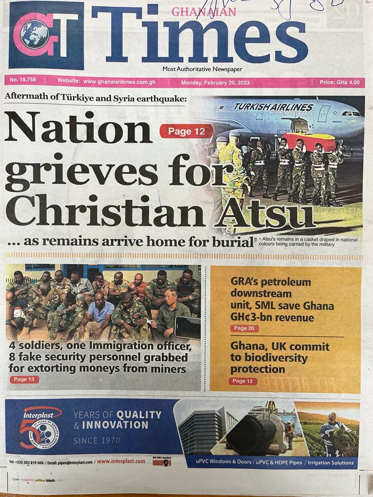 Today's frontpages: Monday, February 20, 2023 Today's frontpages: Monday, February 20, 2023