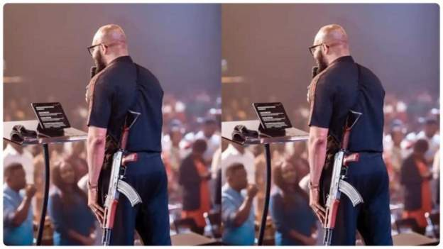 Pastor takes AK-47 to the altar in Nigeria