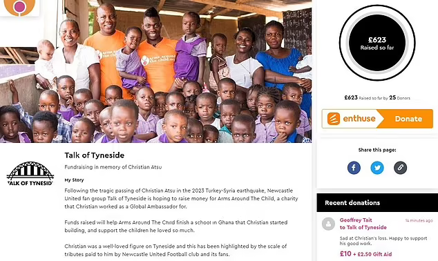Newcastle fans raise funds to build school in Ghana to honour Christian Atsu