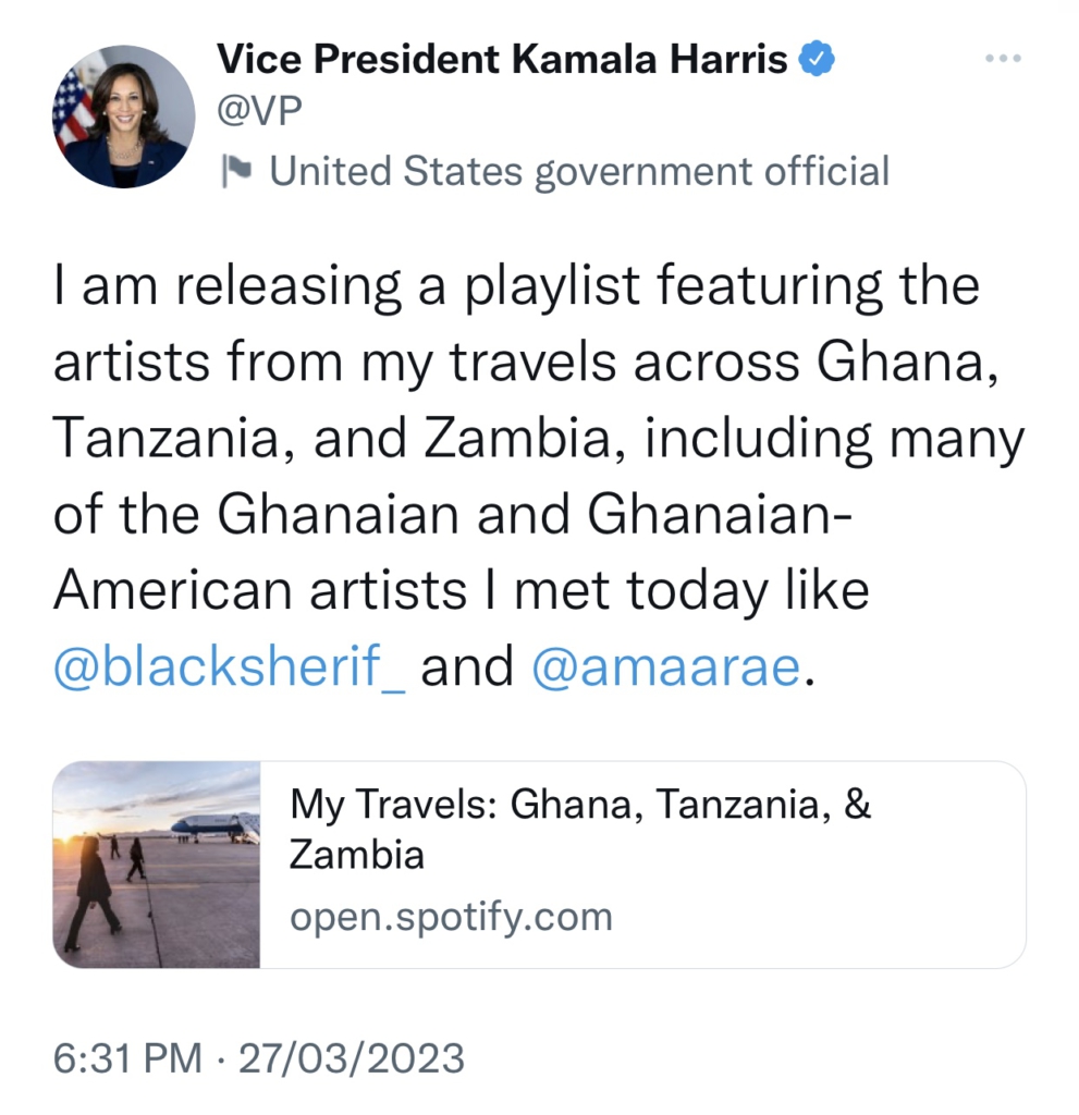Kamala Harris meets Ghanaian creatives in Accra 