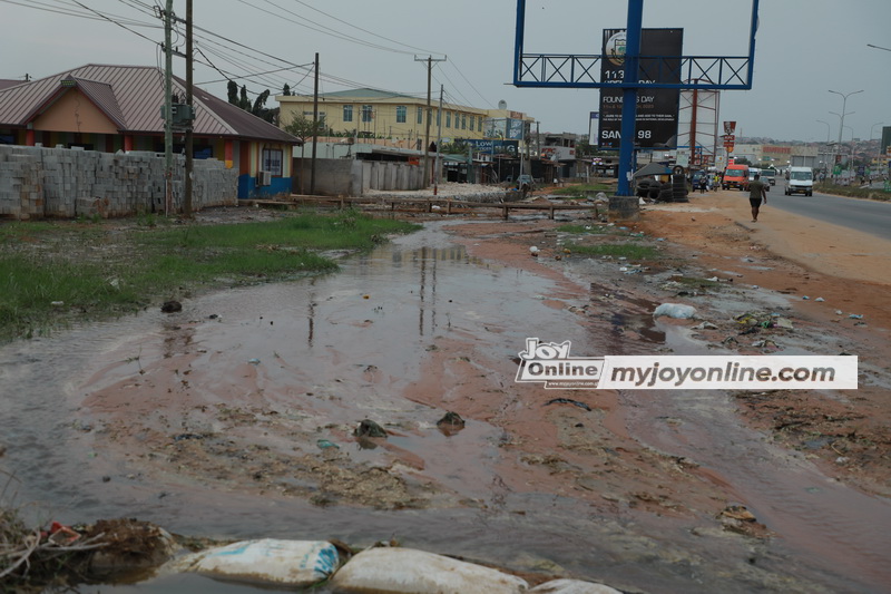 More waste water spillage on Accra-Kasoa road angers residents