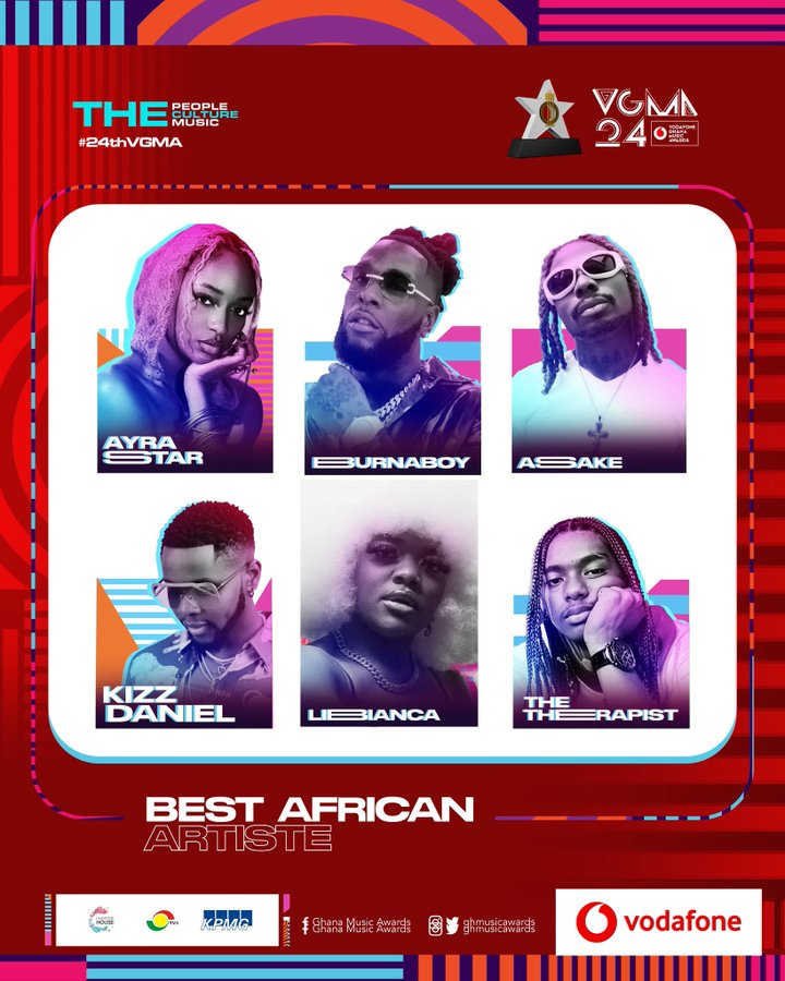 Nominees for 2023 Vodafone Ghana Music Awards Nominees for 2023 Vodafone Ghana Music Awards