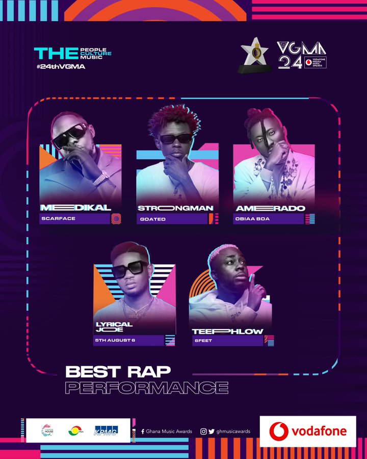 Nominees for 2023 Vodafone Ghana Music Awards