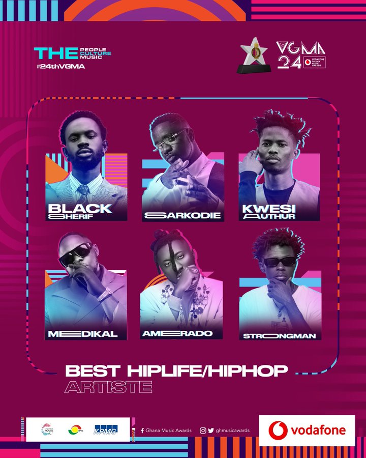 Nominees for 2023 Vodafone Ghana Music Awards