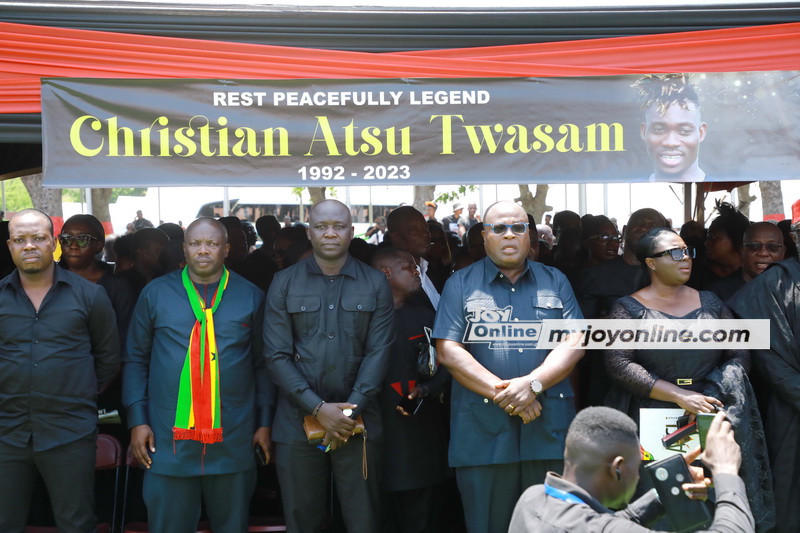 Photos and videos: Burial service of Christian Atsu