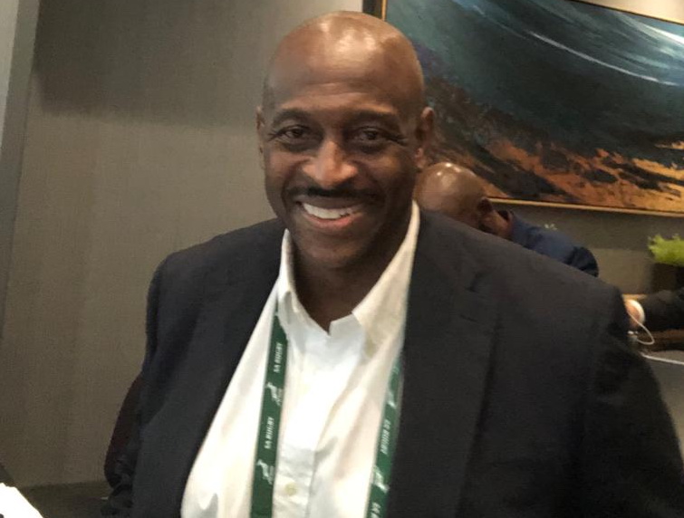 Herbert Mensah, in South Africa for Rugby Africa conference