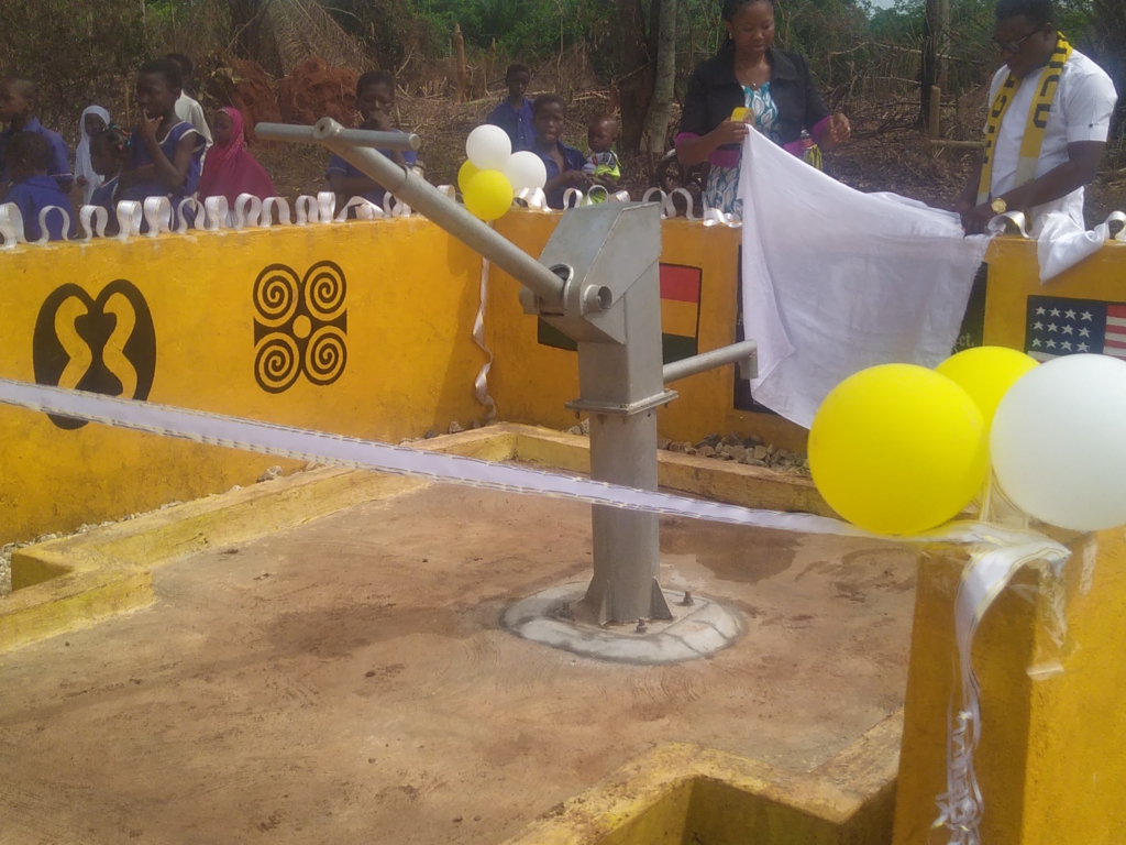 Residents of Benimase gets 3 boreholes from Kick 2 Build