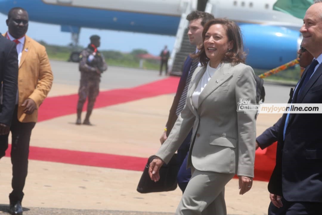 US Vice President Kamala Harris' full speech upon arrival in Ghana