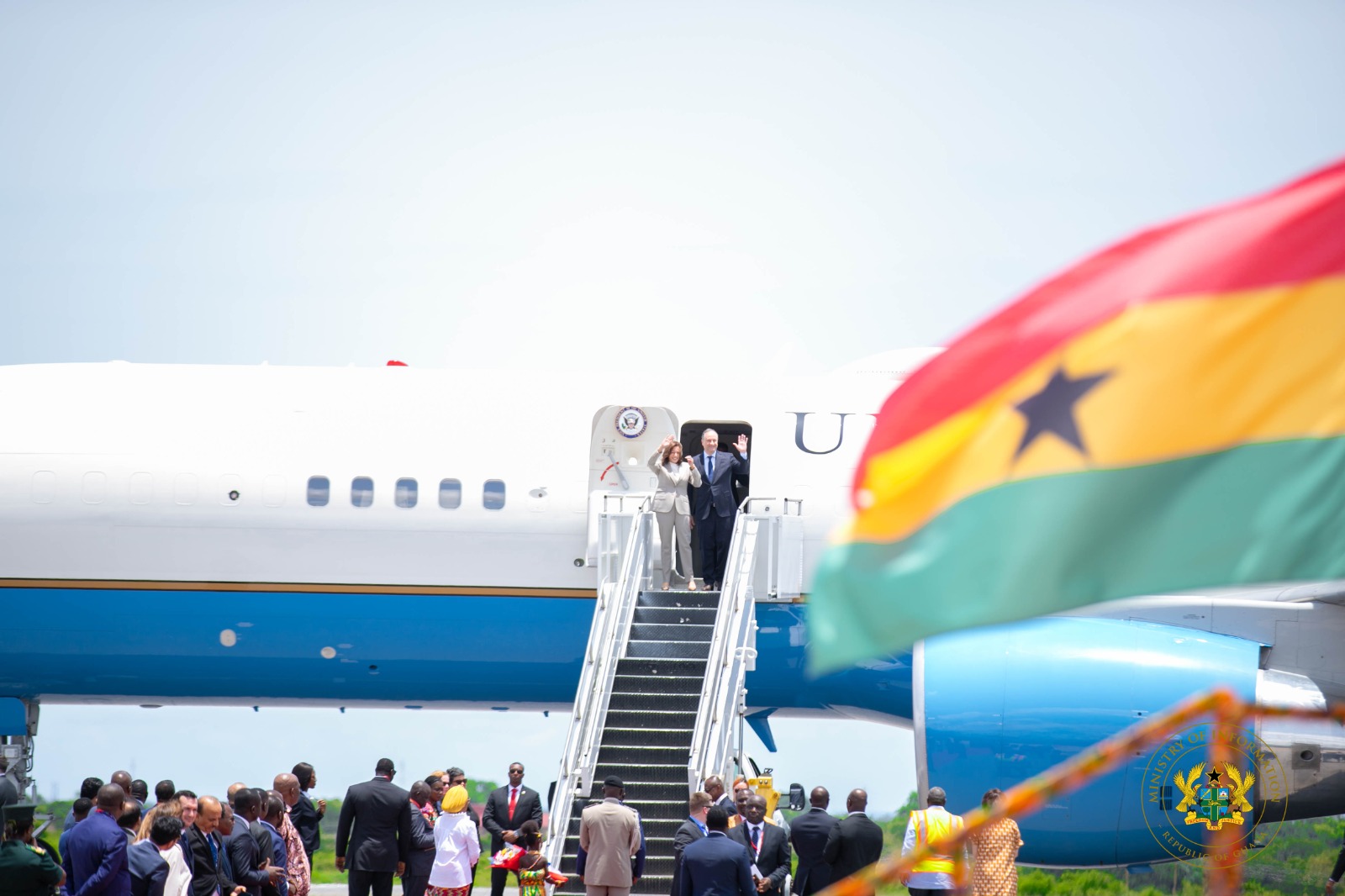 Playback: Special coverage of Kamala Harris’ historic visit to Ghana 2 Kamala Harris arrival2