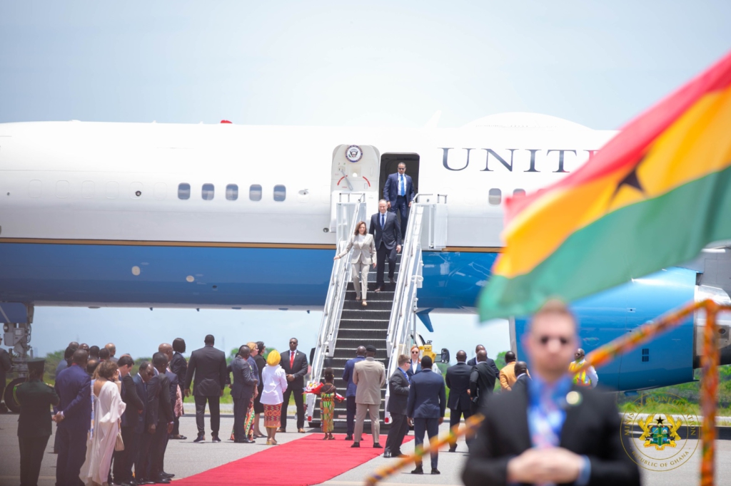 What an honour it is to be here in Ghana - Kamala Harris