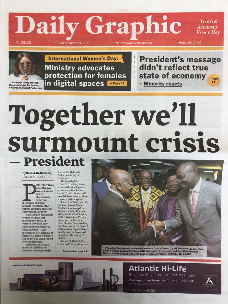 Today's front pages: Thursday, March 9, 2023 Today's front pages: Thursday, March 9, 2023