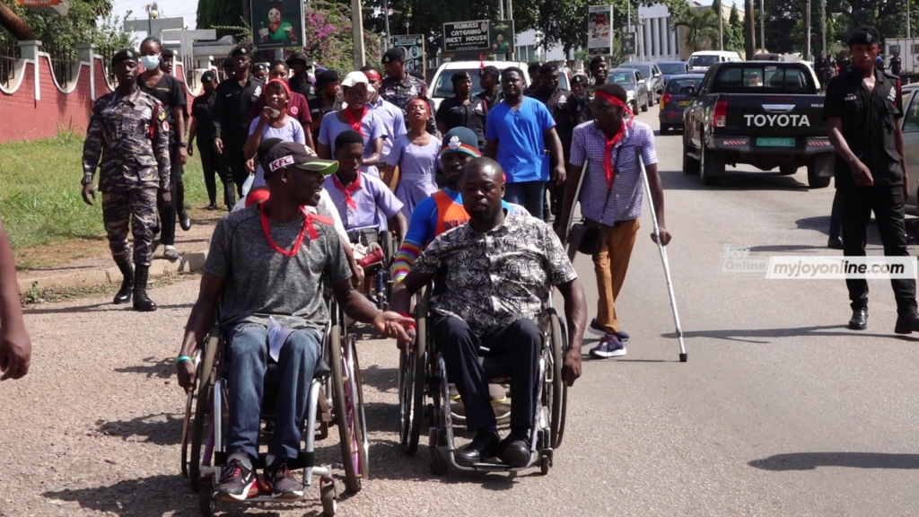 People living with disability demonstrate against government over poor orthopaedic services