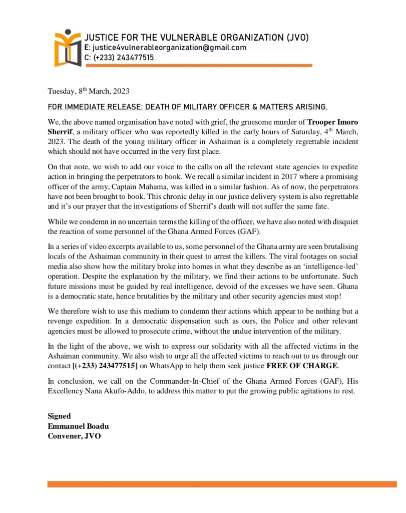 Group pledges to help victims of Ashaiman military brutalities seek justice Group pledges to help victims of Ashaiman military brutalities seek justice