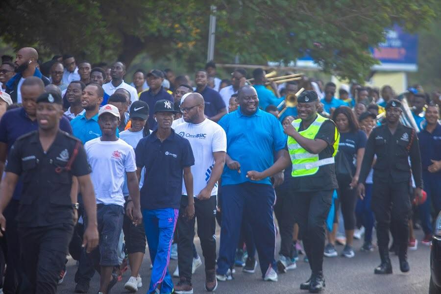 Hundreds join OmniBSIC Bank maiden health walk Hundreds join OmniBSIC Bank maiden health walk