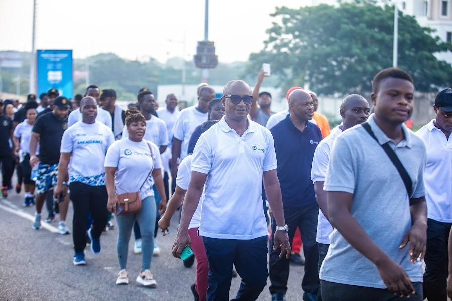Hundreds join OmniBSIC Bank maiden health walk