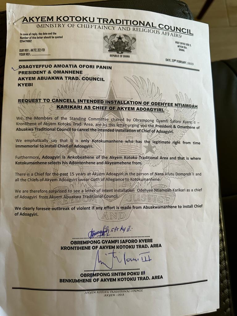 Akyem Abuakwa Traditional Council promises to deal with impasse at Nsawam-Adoagyiri Akyem Abuakwa Traditional Council promises to deal with impasse at Nsawam-Adoagyiri