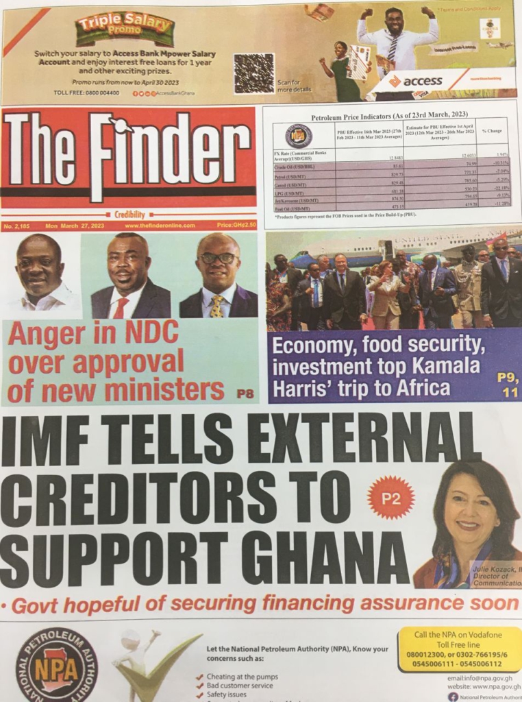 Today's front pages: Monday, March 27, 2023 Today's front pages: Monday, March 27, 2023
