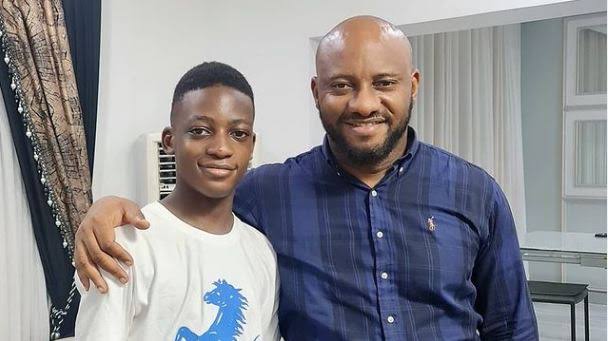 Yul Edochie and first son
