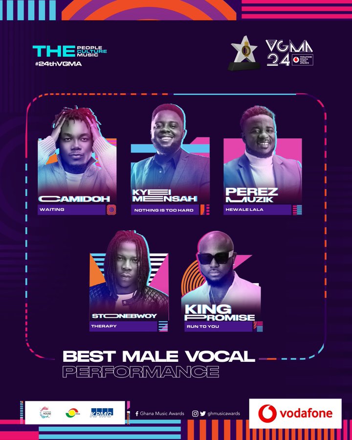 Nominees for 2023 Vodafone Ghana Music Awards