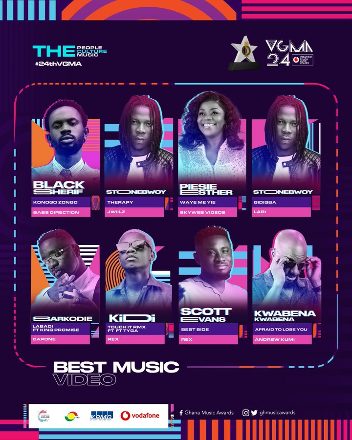 Nominees for 2024 Vodafone Ghana Music Awards