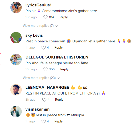 Social media users react to TikToker Ahoufe's death